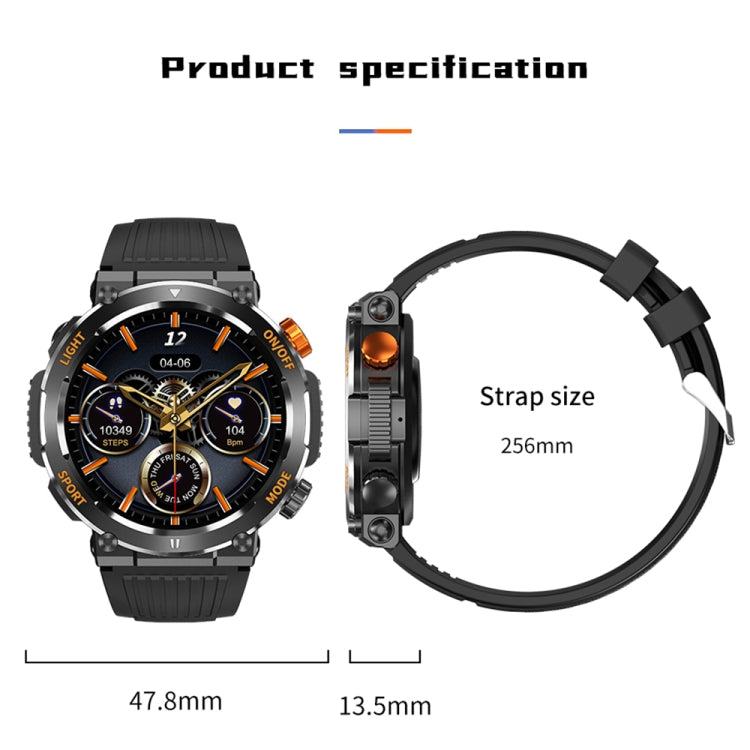 HT17 1.46 inch Round Screen Bluetooth Smart Watch, Support Health Monitoring & 100+ Sports Modes(Green) by buy2fix