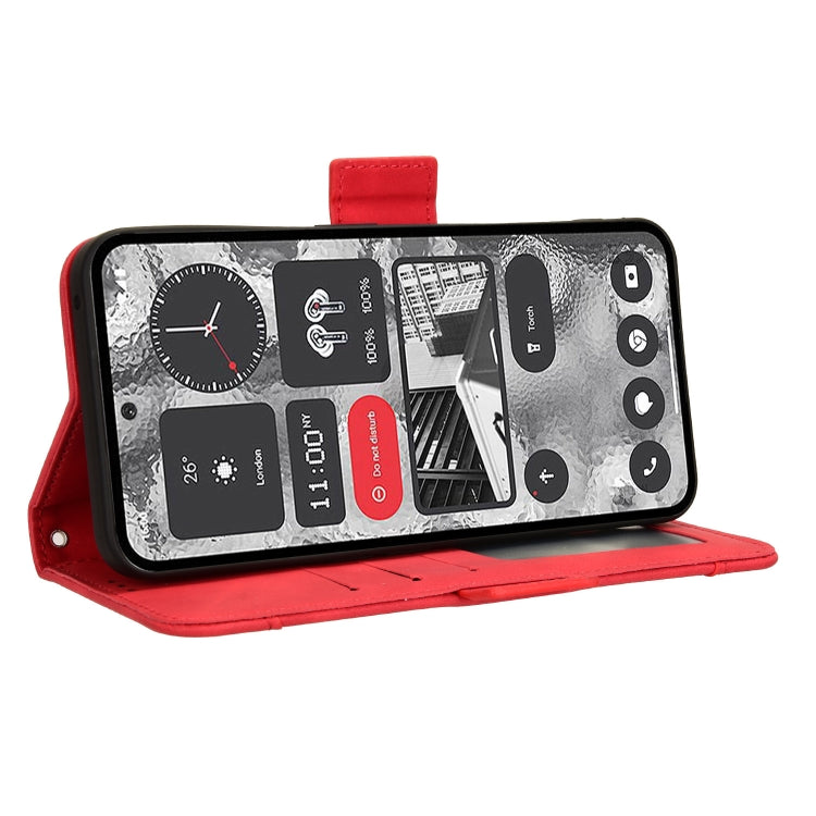 For Nothing Phone 2 Skin Feel Calf Texture Card Slots Leather Phone Case(Red) by buy2fix
