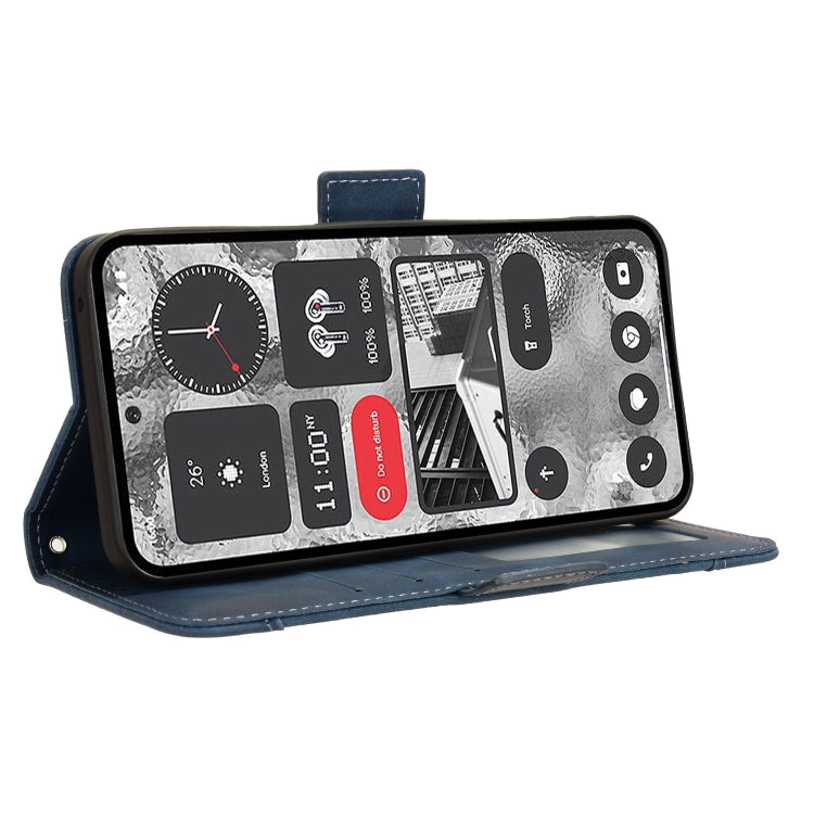 For Nothing Phone 2 Skin Feel Calf Texture Card Slots Leather Phone Case(Blue) by buy2fix