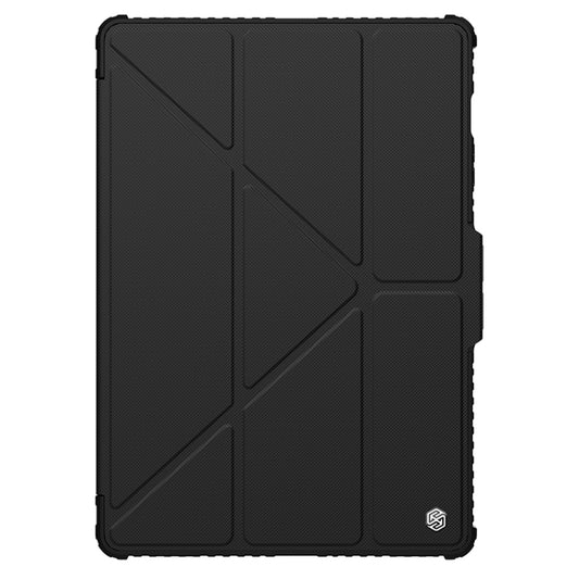 For Samsung Galaxy Tab S9+ NILLKIN Bumper Pro Multi-angle Folding Style Tablet Leather Case(Black) by NILLKIN