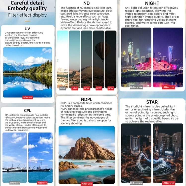 For DJI Mini 4 Pro JSR KB Series Drone Camera Lens Filter, Filter:NIGHT by JSR