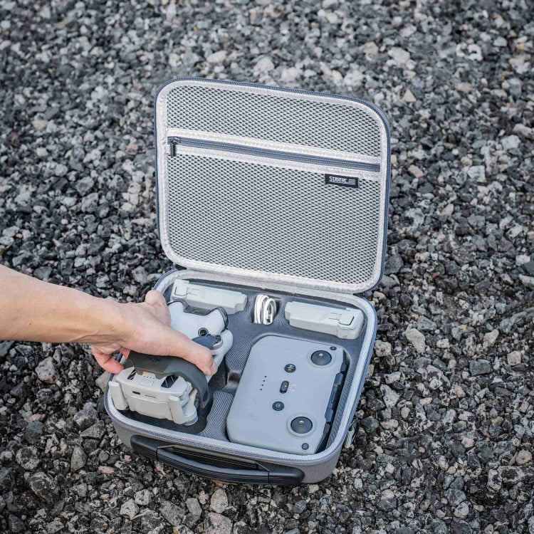 For DJI Mini 4 Pro / N2 STARTRC Shoulder Storage Bag PU Handbag(Grey) by STARTRC