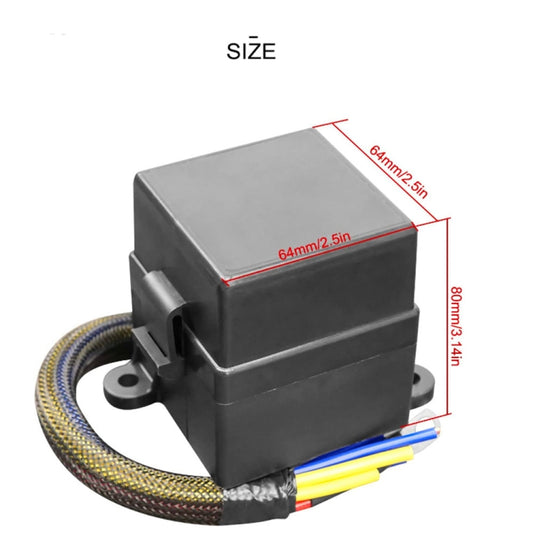 12V 4 Pin IP65 Waterproof Car 6 Slots Modified Relay Fuse Box with Cable Kit by buy2fix