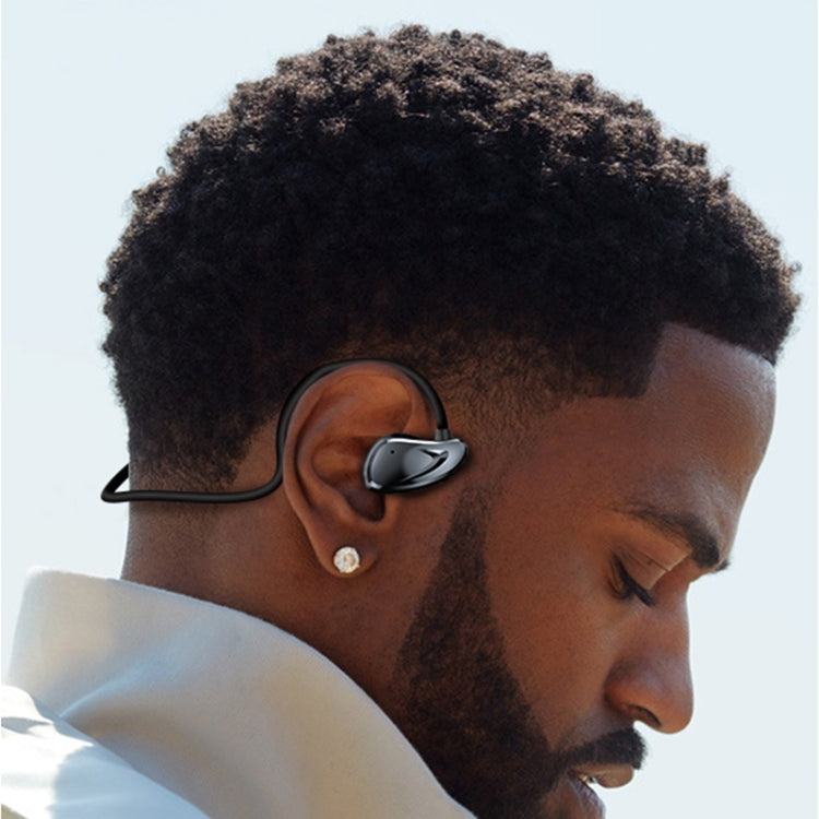 A60 Open Air Conduction Built-in Microphone Wireless Bluetooth Neckband Earphone(Purple) by buy2fix