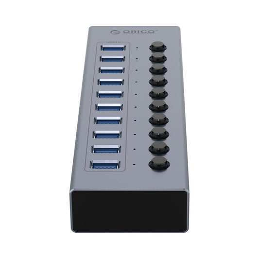 ORICO BT2U3-10AB-GY-BP 10 Ports USB 3.0 HUB with Individual Switches(EU Plug) by ORICO