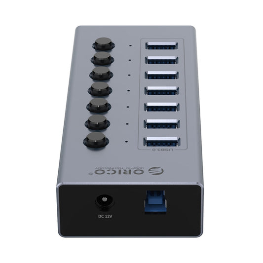 ORICO BT2U3-7AB-GY-BP 7 Ports USB 3.0 HUB with Individual Switches(EU Plug) by ORICO