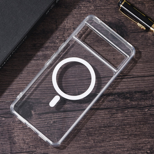 For Google Pixel 8 Transparent MagSafe Magnetic PC + TPU Phone Case by buy2fix