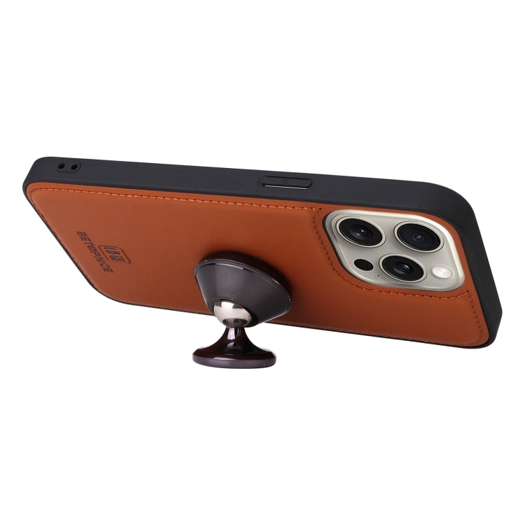 For iPhone 15 Pro Max BETOPNICE BN-005 2 in 1 Detachable Imitate Genuine Leather Phone Case(Brown) by BETOPNICE