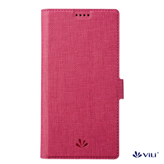 For iPhone 15 Pro Max ViLi K Series Dual-side Buckle Magsafe Leather Phone Case(Rose Red) by ViLi