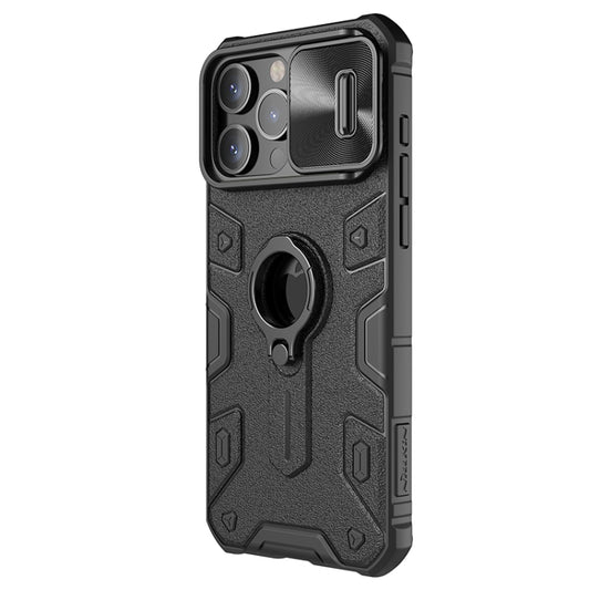 For iPhone 15 Pro NILLKIN Shockproof CamShield Armor Protective Case with Invisible Ring Holder(Black) by NILLKIN