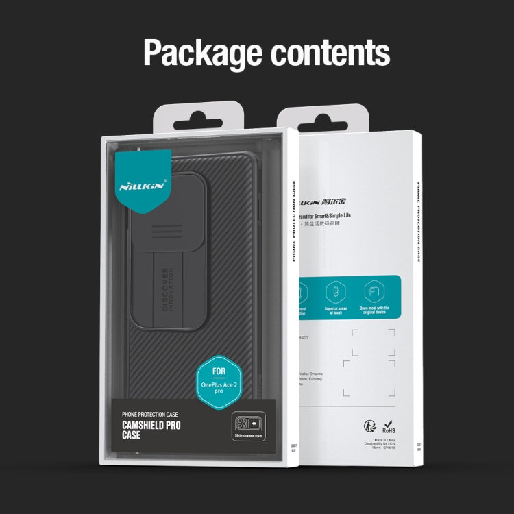 For OnePlus Ace 2 Pro NILLKIN CamShield Pro PC Phone Case(Black) by NILLKIN
