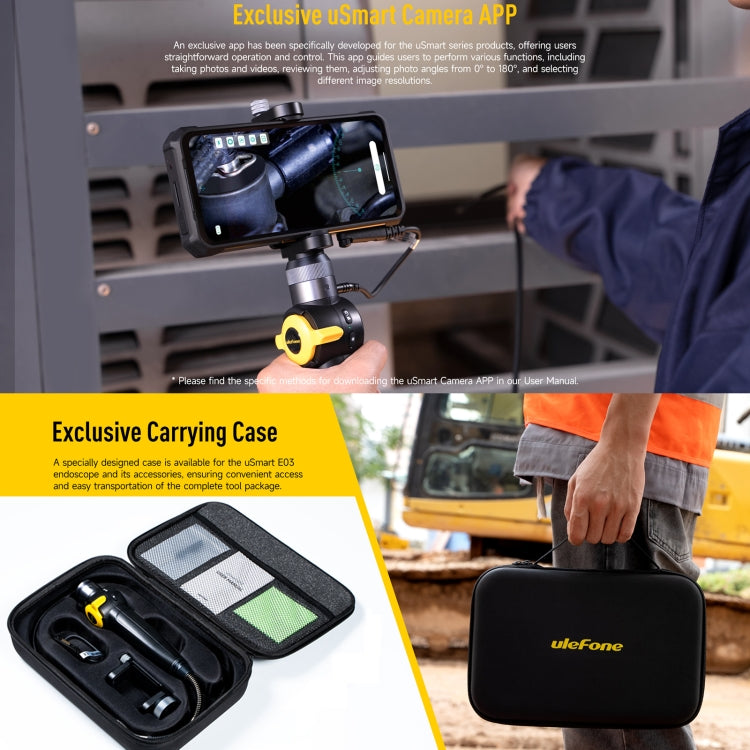 Ulefone uSmart E03 Rotatable Endoscope IP67 Waterproof for Armor 24 / 21 / 19 / 18T / 18T Ultra / Armor Pad(Black) by Ulefone