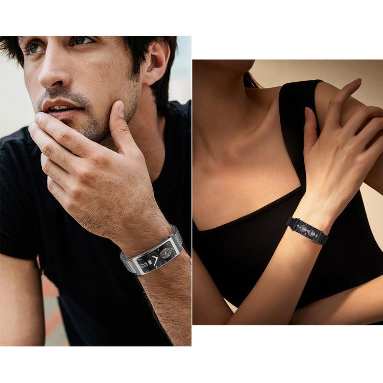 K7 1.14 inch TFT Screen Smart Call Bracelet, BT Call / Heart Rate / Blood Pressure / Blood Oxygen, Strap:Silicone Strap(Black) by buy2fix