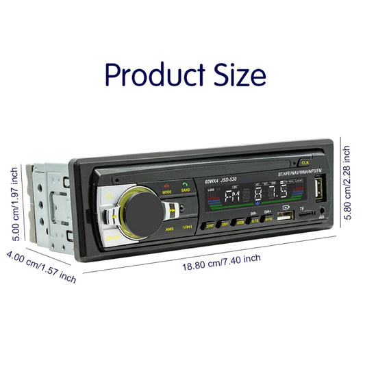 JSD-530 Bluetooth 5.0 Car MP3 Player Support FM / Smart Voice Assistant / Mobile APP by buy2fix