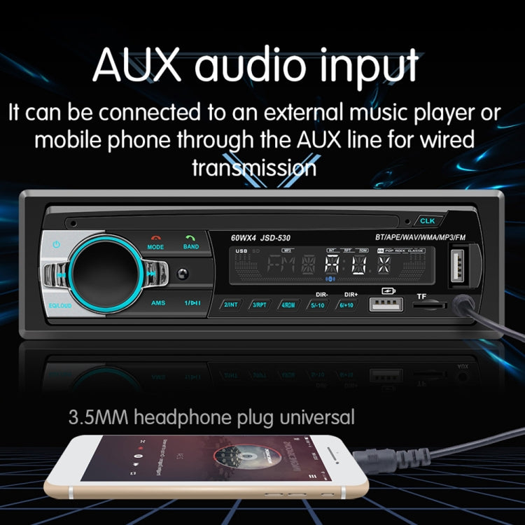 JSD-530 Bluetooth 5.0 Car MP3 Player Support FM / Smart Voice Assistant / Mobile APP by buy2fix