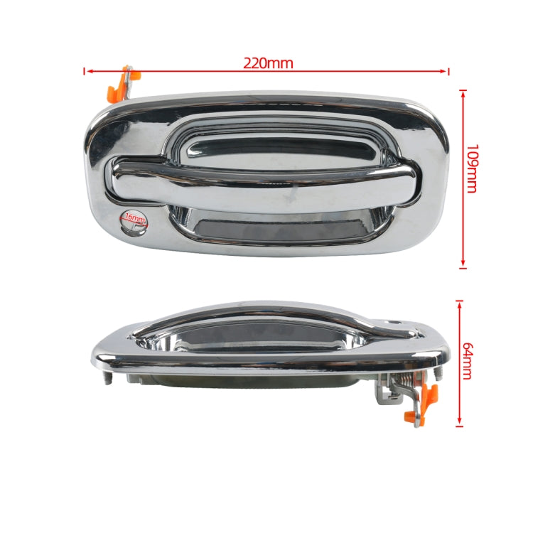 A8385-02 Car Front Right Electroplated Outside Door Handle for Chevrolet / GMC 15034986 FR by buy2fix