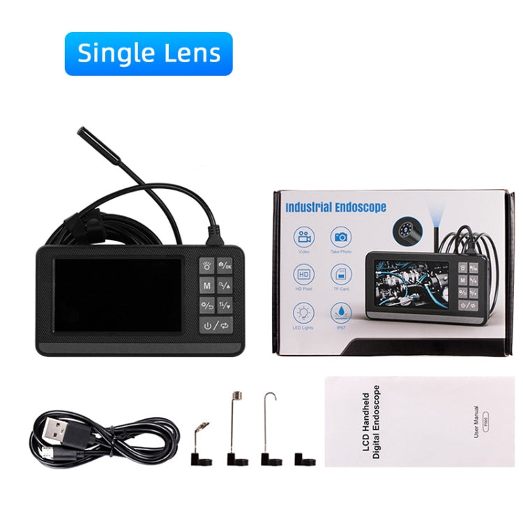 P005 8mm Single Lenses Industrial Pipeline Endoscope with 4.3 inch HD Screen, Spec:5m Tube by buy2fix
