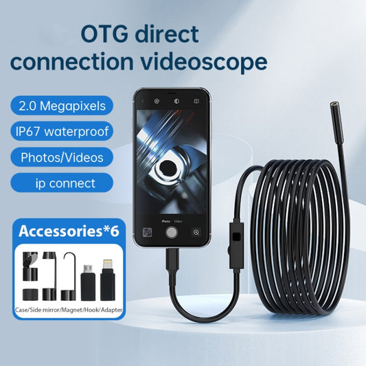 YP105 8mm Lenses 2MP HD Industry Endoscope Support Mobile Phone Direct Connection, Length:1m by buy2fix