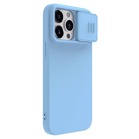 For iPhone 15 Pro Max NILLKIN CamShield MagSafe Liquid Silicone Phone Case(Sky Blue) by NILLKIN