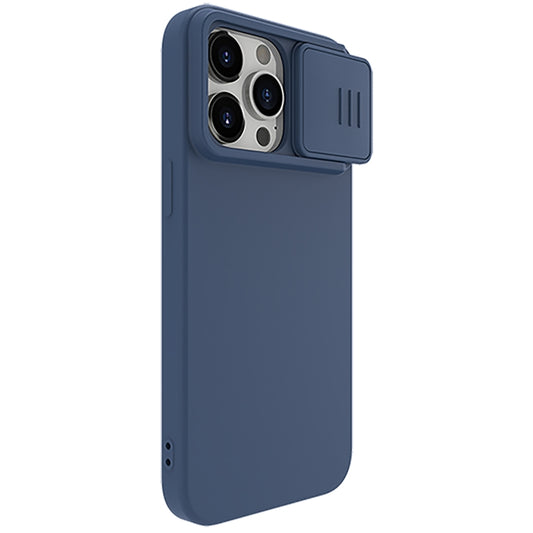 For iPhone 15 Pro Max NILLKIN CamShield Liquid Silicone Phone Case(Blue) by NILLKIN
