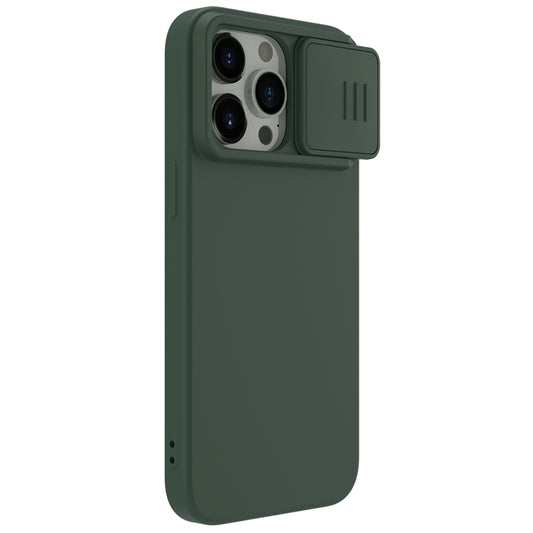 For iPhone 15 Pro NILLKIN CamShield Liquid Silicone Phone Case(Dark Green) by NILLKIN