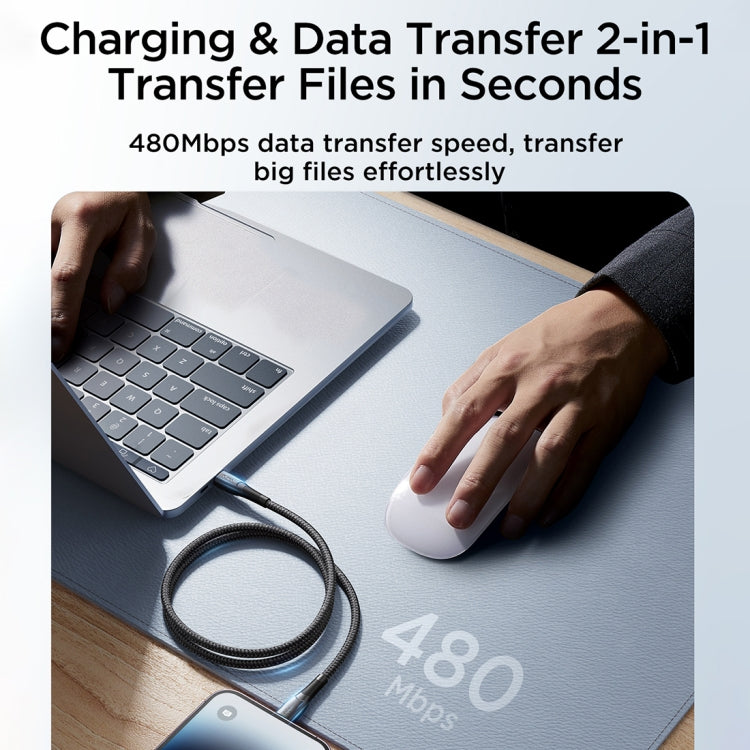 JOYROOM SA32-AL3 Starry Series 3A USB to 8 Pin Fast Charging Data Cable, Length:1m(Black) by JOYROOM