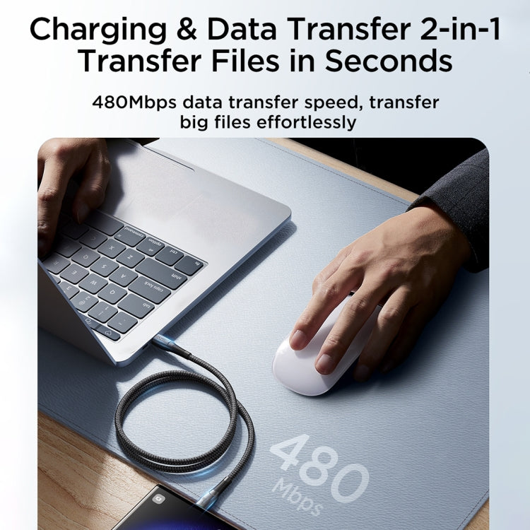 JOYROOM SA32-CC3 Starry Series 60W USB-C / Type-C to USB-C / Type-C Fast Charging Data Cable, Length:1m(Black) by JOYROOM