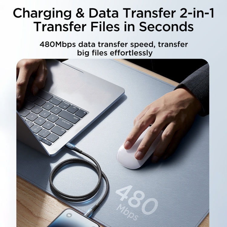 JOYROOM SA32-CL3 Starry Series 30W USB-C / Type-C to 8 Pin Fast Charging Data Cable, Length:1m(Black) by JOYROOM