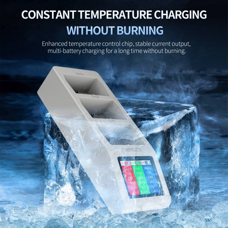 For DJI Mini 4 Pro / Mini 3/ Mini 3 Pro STARTRC 3 in 1 Charging Butler Battery Charger with Screen(Grey) by STARTRC