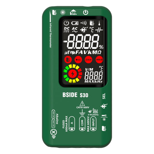 BSIDE S30 Smart Color Screen Infrared Temperature Measurement Multimeter(Green) by BSIDE