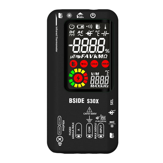 BSIDE S30X Smart Color Screen Infrared Temperature Measurement Multimeter(Black) by BSIDE