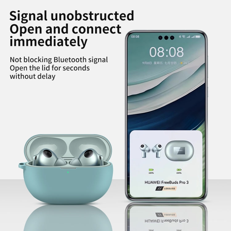 For Huawei FreeBuds Pro 3 Wireless Earphone Silicone Protective Case(Cyan) by buy2fix