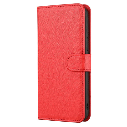 For iPhone 15 Pro Max Cross Texture Detachable Horizontal Flip PU Leather Case(Red) by buy2fix
