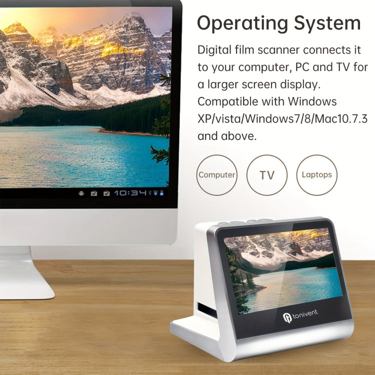 Tonivent TON170 14 Mega Pixels 5 inch HD Screen Film Scanner(US Plug) by buy2fix