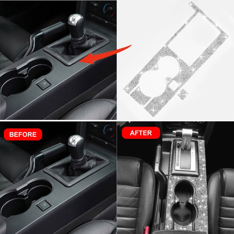 For Ford Mustang 2005-2009 Car Gear Panel Diamond Decorative Sticker, Left Drive by buy2fix