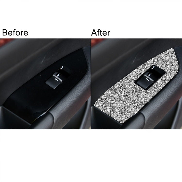 For Mazda CX-5 2017-2018 Car Window Button Panel Diamond Decorative Sticker, Left Drive by buy2fix