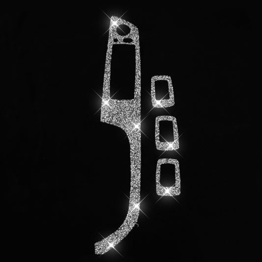 For BMW 3 Series E90 / 320i / 325i 2005-2012 Car Window Lift Panel with Folding Key 37.8cm Diamond Decorative Sticker, Left Drive by buy2fix