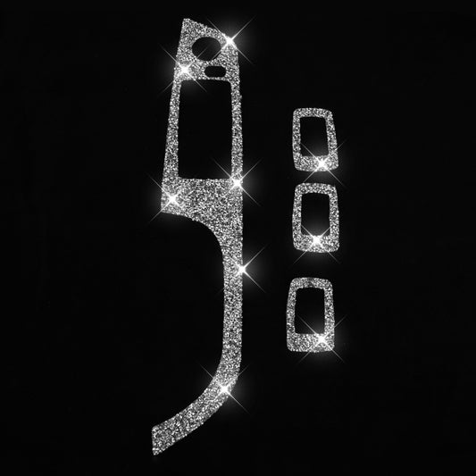 For BMW 3 Series E90 / 320i / 325i 2005-2012 Car Window Lift Panel 37.8cm Diamond Decorative Sticker, Left Drive by buy2fix