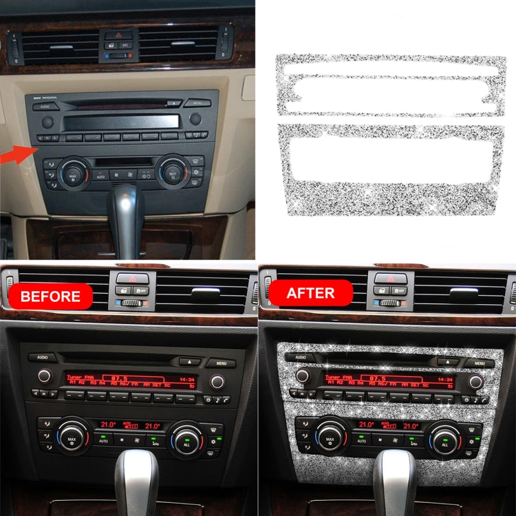 For BMW 3 Series E90 / E92 2005-2012 Car Aircondition CD Control Panel Basic Diamond Decorative Sticker by buy2fix