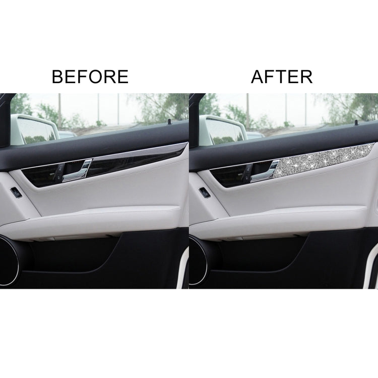 For Mercedes-Benz C-class W204 2007-2013 Car Door Panel Diamond Decorative Sticker, Left and Right Drive by buy2fix