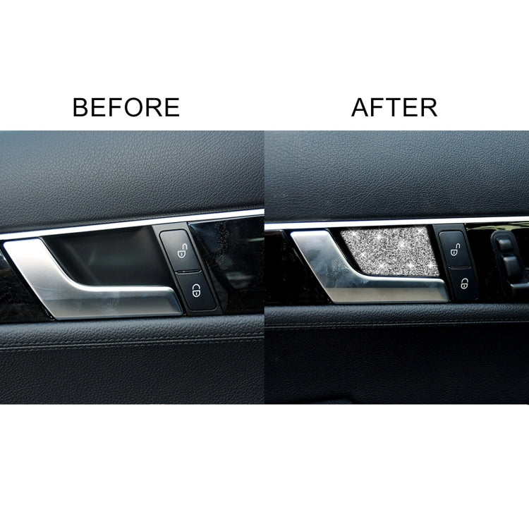 For Mercedes-Benz C-class W204 2007-2013 Car Inside Door Bowl Diamond Decorative Sticker, Left and Right Drive by buy2fix