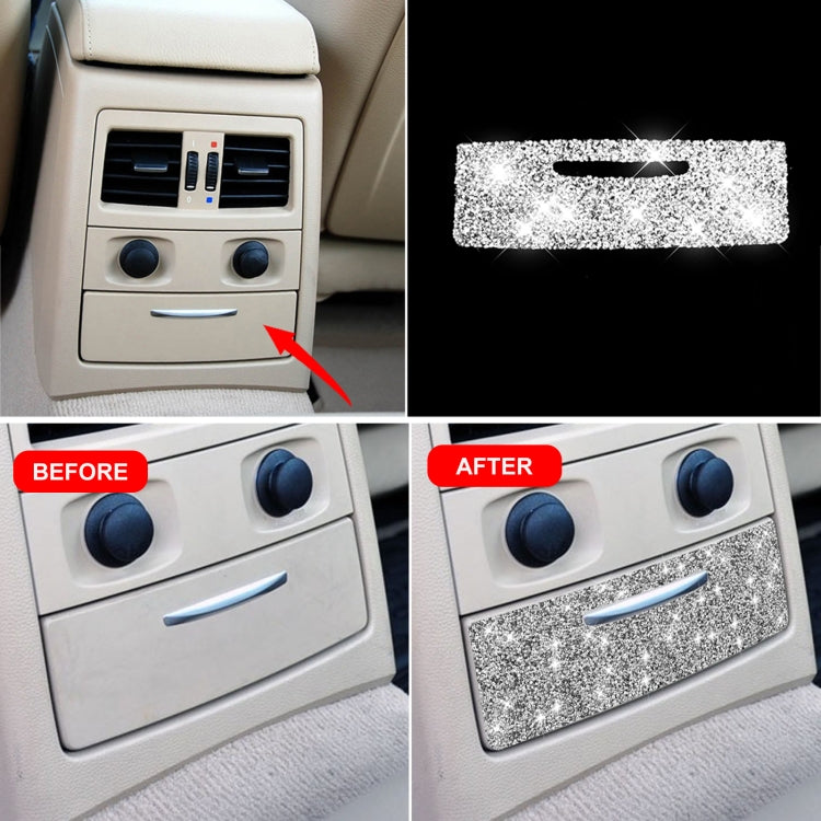 For BMW 3 Series E90 / E92 2005-2012 Car Rear Seat Aircondition Diamond Decorative Sticker by buy2fix