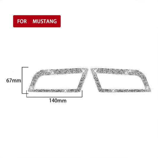 For Ford Mustang 2015-2020 Car Side Air Outlet Diamond Decoration Sticker, Left and Right Drive by buy2fix