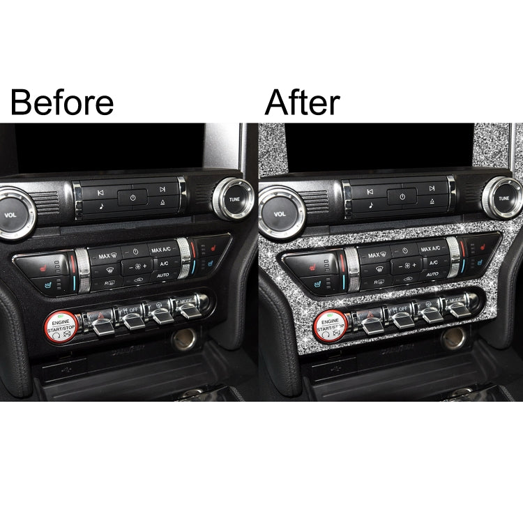 For Ford Mustang 2015-2020 Car Central Control Panel Diamond Decoration Sticker, Left and Right Drive by buy2fix