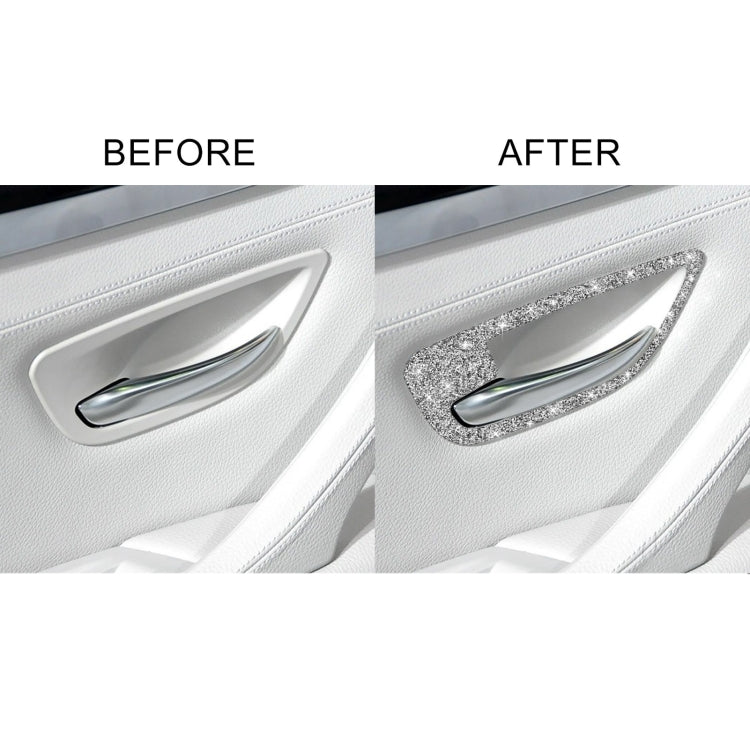 For BMW F10 5 Series 2011-2017 Car Door Handle Frame Diamond Decorative Sticker, Left and Right Drive by buy2fix