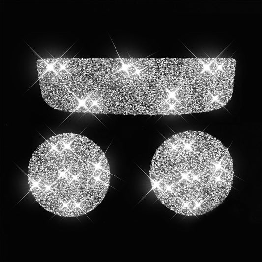 For Ford Mustang 2015-2020 Car Water Cup Holder Upper + Base Diamond Decoration Sticker, Left and Right Drive by buy2fix