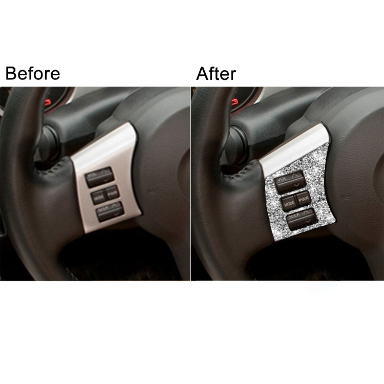 For Nissan 350Z 2003-2009 2pcs Car Steering Wheel Button Frame A Diamond Sticker,Left and Right Drive Universal by buy2fix