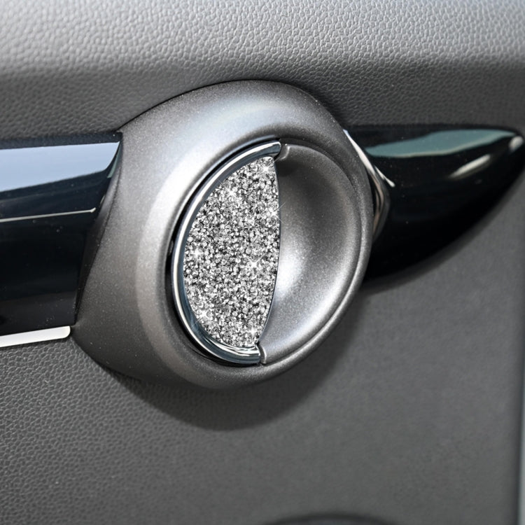 For BMW Mini Cooper R55 Car Door Inner Handle Diamond Decoration Sticker, Left and Right Drive by buy2fix