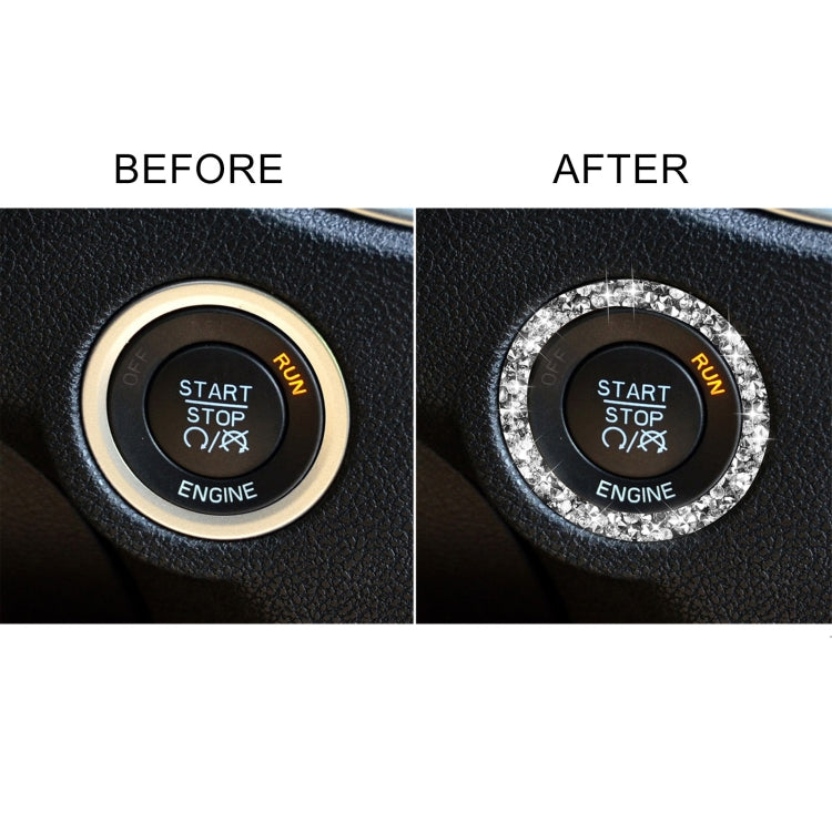 For Dodge Charger 2011-2014 Car Engine Starting Circle Diamond Decorative Sticker, Left-hand Drive by buy2fix