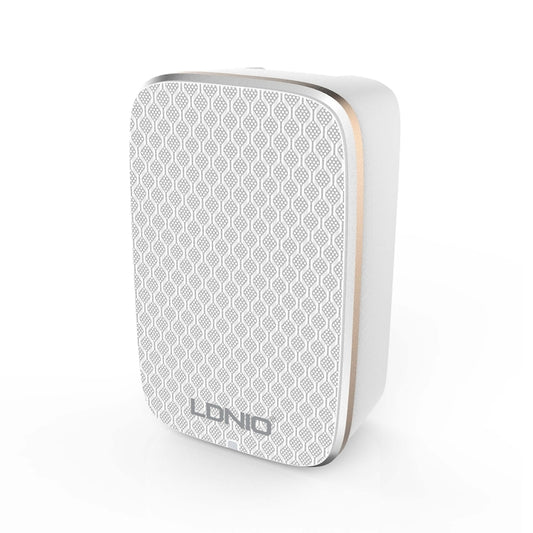 LDNIO A2204 2 in 1 12W Dual USB Interface Travel Charger Mobile Phone Charger with 8 Pin Data Cable, US Plug by LDNIO
